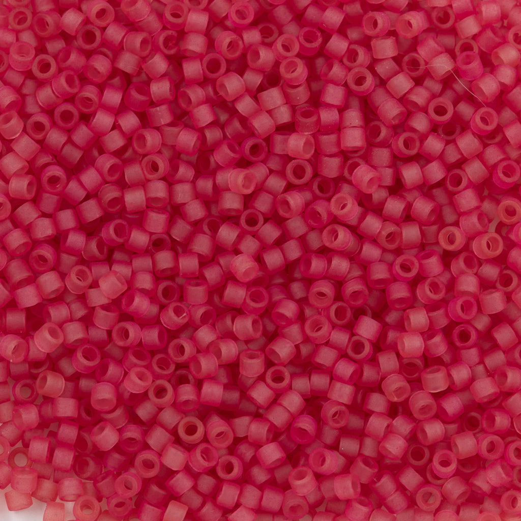 Miyuki Round Seed Beads 6/0 Transparent Matte Pale Pink AB #155FR