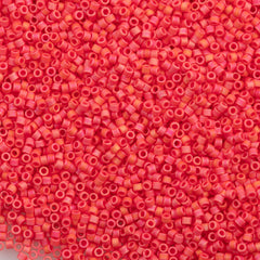 25g Miyuki Delica Seed Bead 11/0 Matte Opaque Coral AB DB873