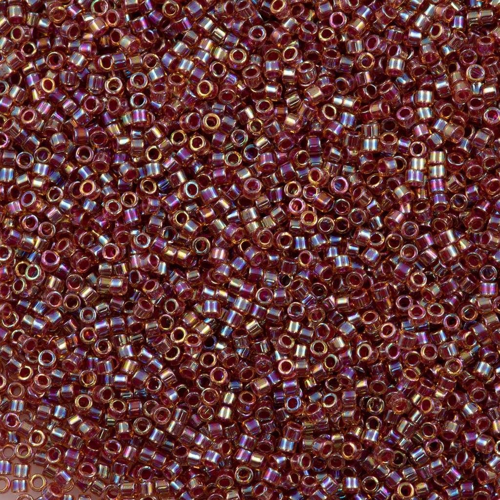 25g Miyuki Delica Seed Bead 11/0 Inside Dyed Color Dark Topaz AB DB88