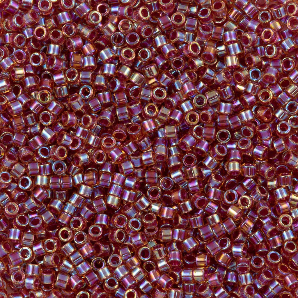 Miyuki Delica Seed Bead 11/0 Inside Dyed Color Dark Topaz AB DB88