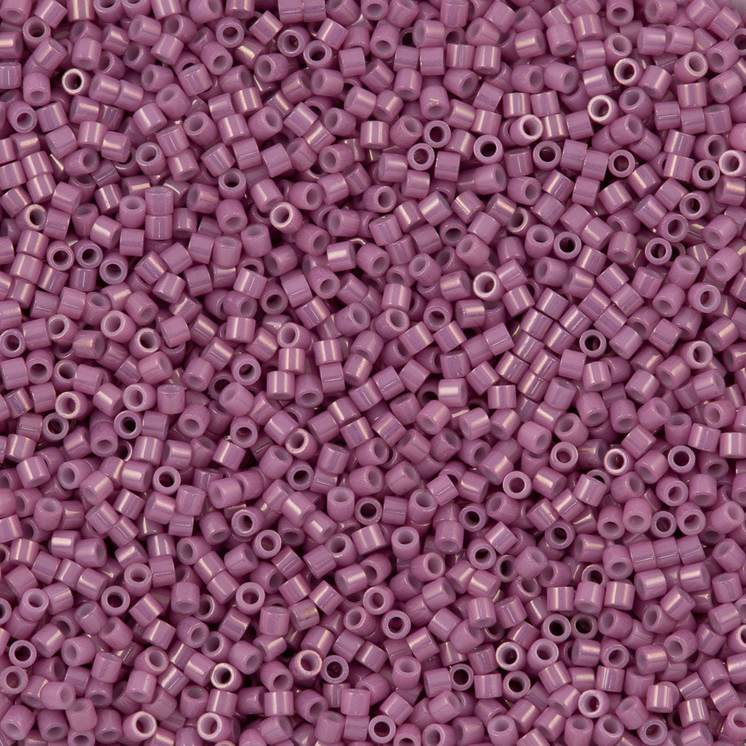 Miyuki Delica Seed Bead 15/0 Opaque Pink Mauve Luster 2-inch Tube