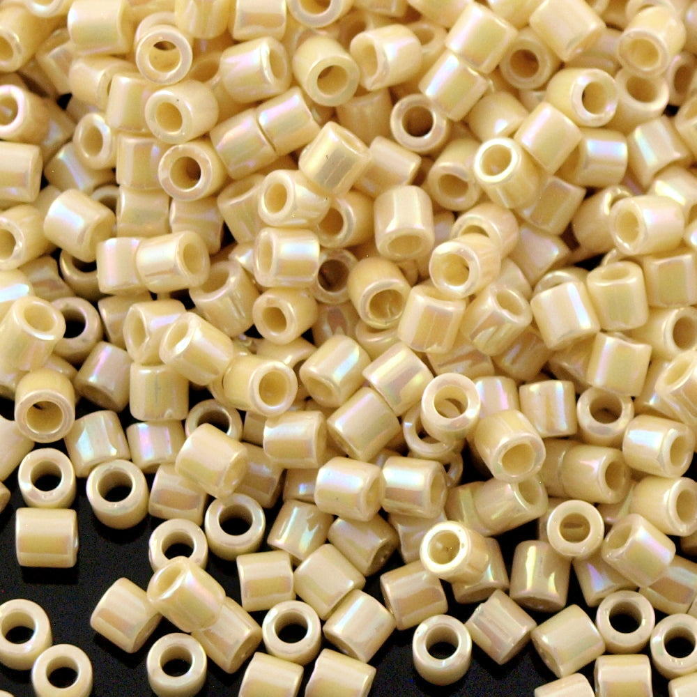 Miyuki Delica Seed Bead 8/0 Opaque Cream AB 6.7g Tube DBL157