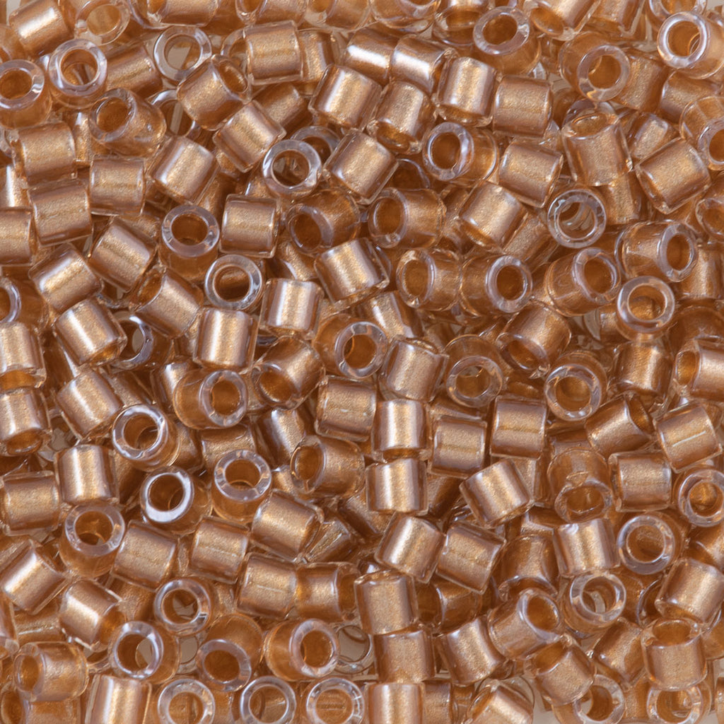 Miyuki Delica Seed Bead 8/0 Crystal Inside Dyed Color Honey Beige DBL901