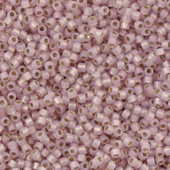 Miyuki Delica Seed Bead 11/0 Silver Lined Opal Glazed Shell Pink 2-inch Tube DB1457