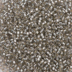 25g Miyuki Delica Seed Bead 11/0 Silver Lined Light Grey DB1211