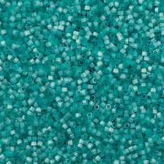 25g Miyuki Delica Seed Bead 11/0 Dyed Light Aqua Green Silk Satin DB1812