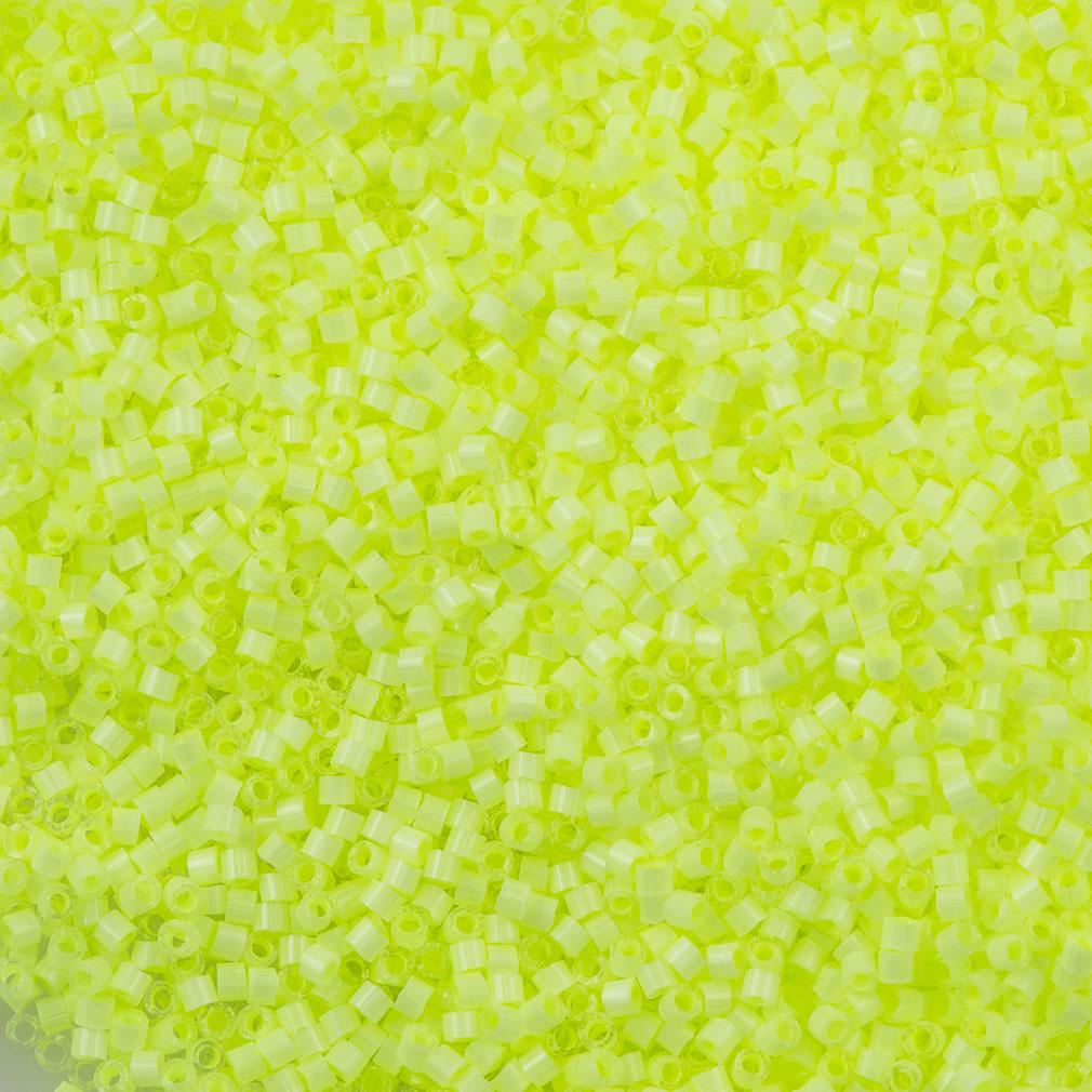 25g Miyuki Delica Seed Bead 11/0 Silk Inside Dyed Limeade DB1857