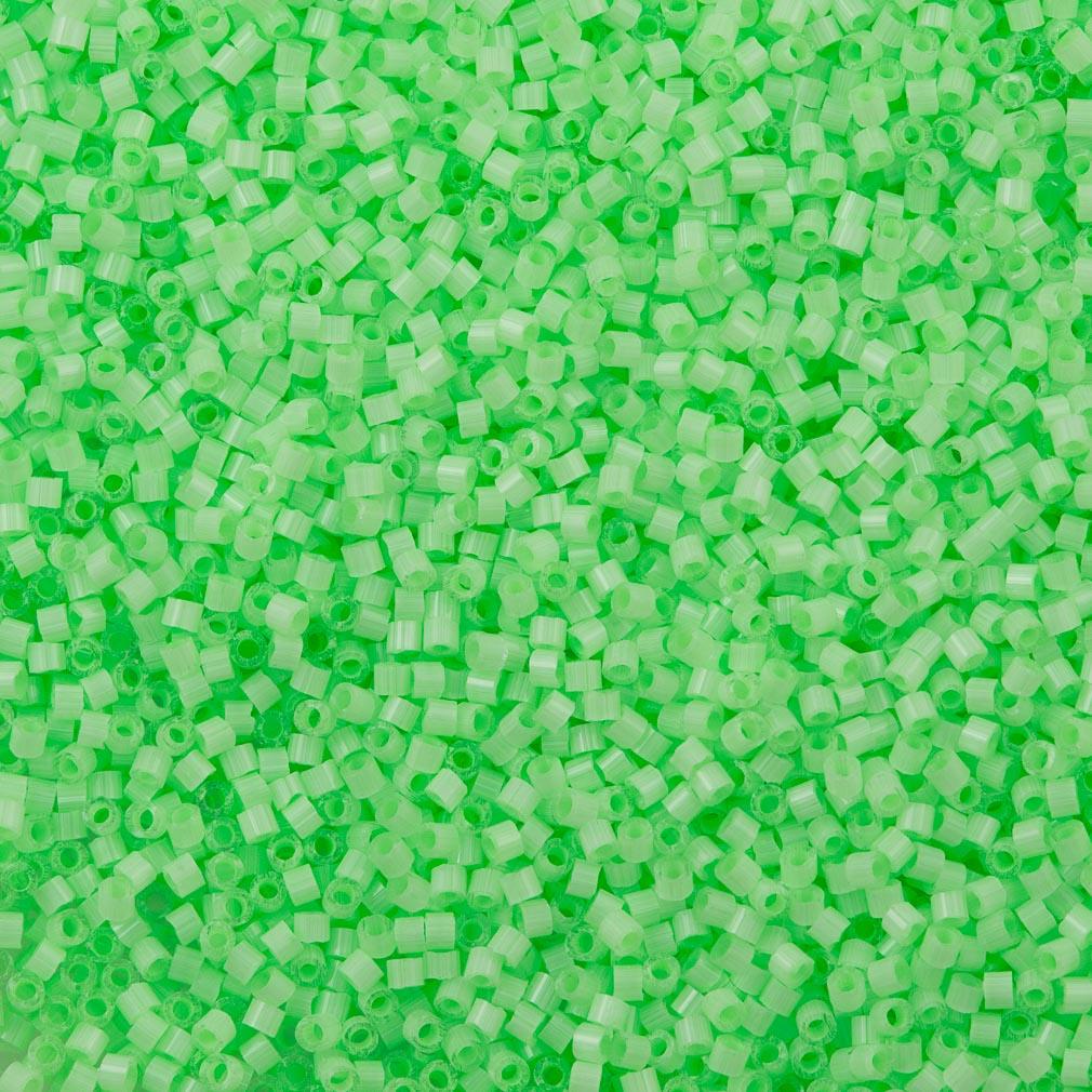25g Miyuki Delica Seed Bead 11/0 Silk Inside Dyed Mint Green DB1858