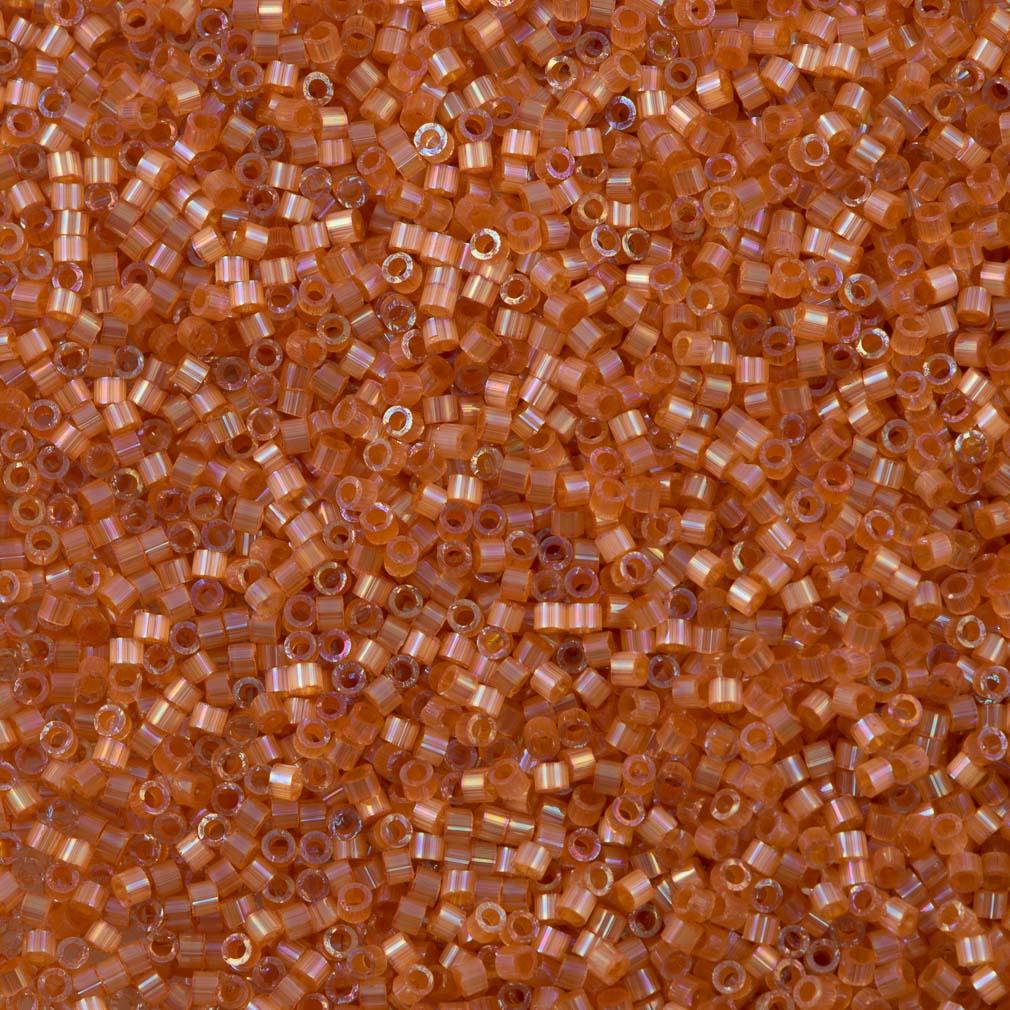 Miyuki Delica Seed Bead 11/0 Silk Inside Dyed Topaz AB 6g Tube DB1864
