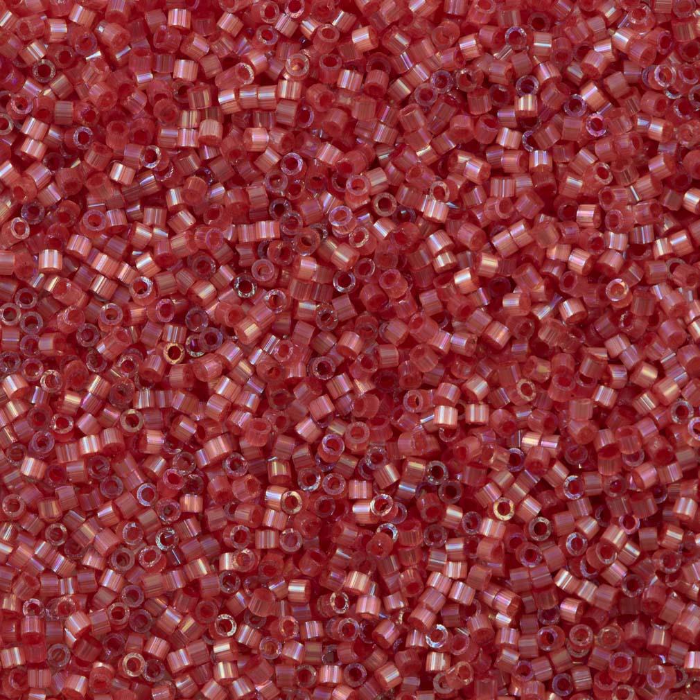 Miyuki Delica Seed Bead 11/0 Silk Inside Dyed Berry AB 2-inch Tube DB1865