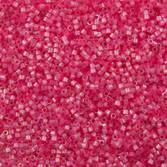 25g Miyuki Delica Seed Bead 11/0 Silk Inside Dyed Rose AB DB1867
