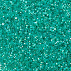 Miyuki Delica Seed Bead 11/0 Silk Inside Dyed Aqua Green AB 6g Tube DB1869