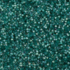 Miyuki Delica Seed Bead 11/0 Silk Inside Dyed Emerald AB 2-inch Tube DB1870