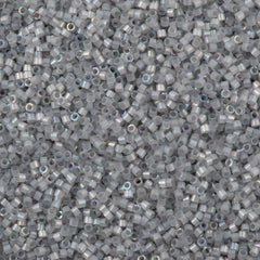 25g Miyuki Delica Seed Bead 11/0 Silk Inside Dyed Smoke Gray AB DB1871