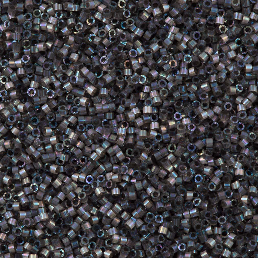 25g Miyuki Delica Seed Bead 11/0 Silk Inside Dyed Rustic Gray AB DB1872