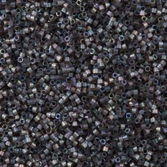 Miyuki Delica Seed Bead 11/0 Silk Inside Dyed Rustic Gray AB 6g Tube DB1872