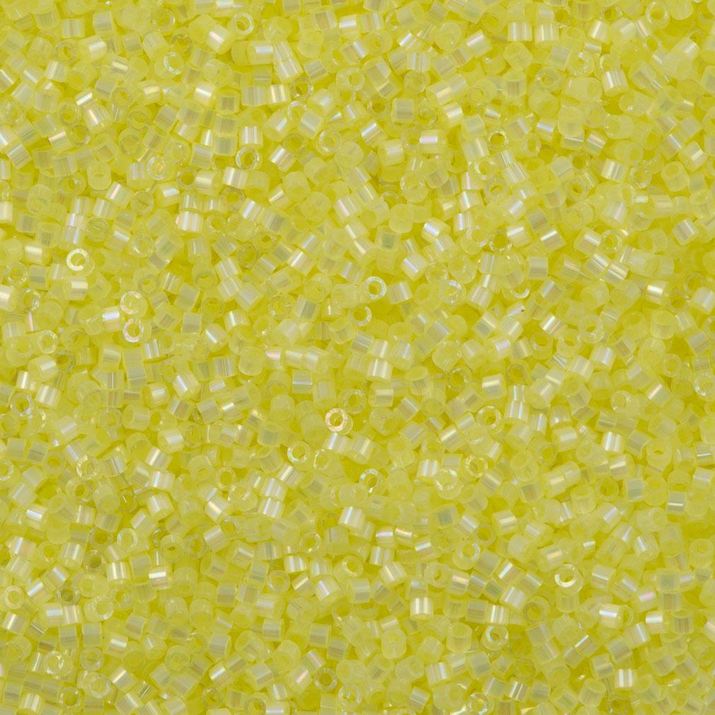 25g Miyuki Delica Seed Bead 11/0 Silk Inside Dyed Citron AB DB1873