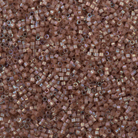 Miyuki Delica Seed Bead 11/0 Silk Inside Dyed Beige AB 2-inch Tube DB1879