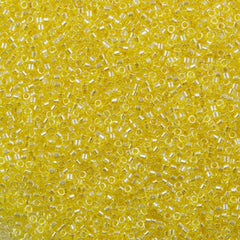 25g Miyuki Delica Seed Bead 11/0 Transparent Yellow Luster DB1886