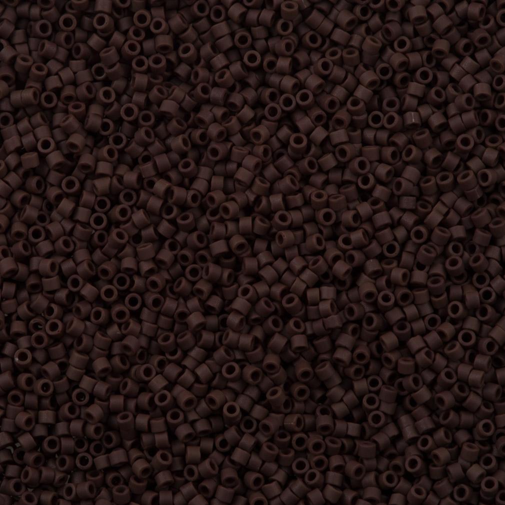 Miyuki Delica Seed Bead 11/0 Matte Opaque Espresso 2-inch Tube