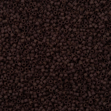 Miyuki Delica Seed Bead 11/0 Matte Opaque Espresso 2-inch Tube DB1910