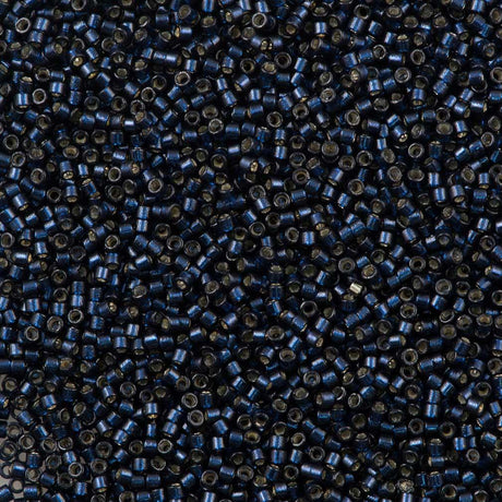 Miyuki Delica Seed Bead 11/0 Duracoat Silver Lined Dyed Montana 2-inch Tube DB2192
