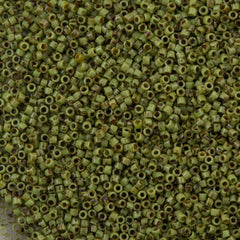 25g Miyuki Delica Seed Bead 11/0 Matte Picasso Chartreuse DB2265