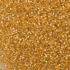 Miyuki Delica Seed Bead 11/0 24kt Gold Lined Crystal 2-inch Tube DB33
