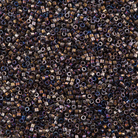 25g Miyuki Delica Seed Bead 11/0 Palladium Plated Amy Gold AB DB542
