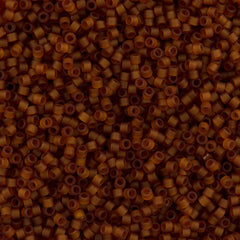 25g Miyuki Delica Seed Bead 11/0 Matte Transparent Chestnut Brown DB764