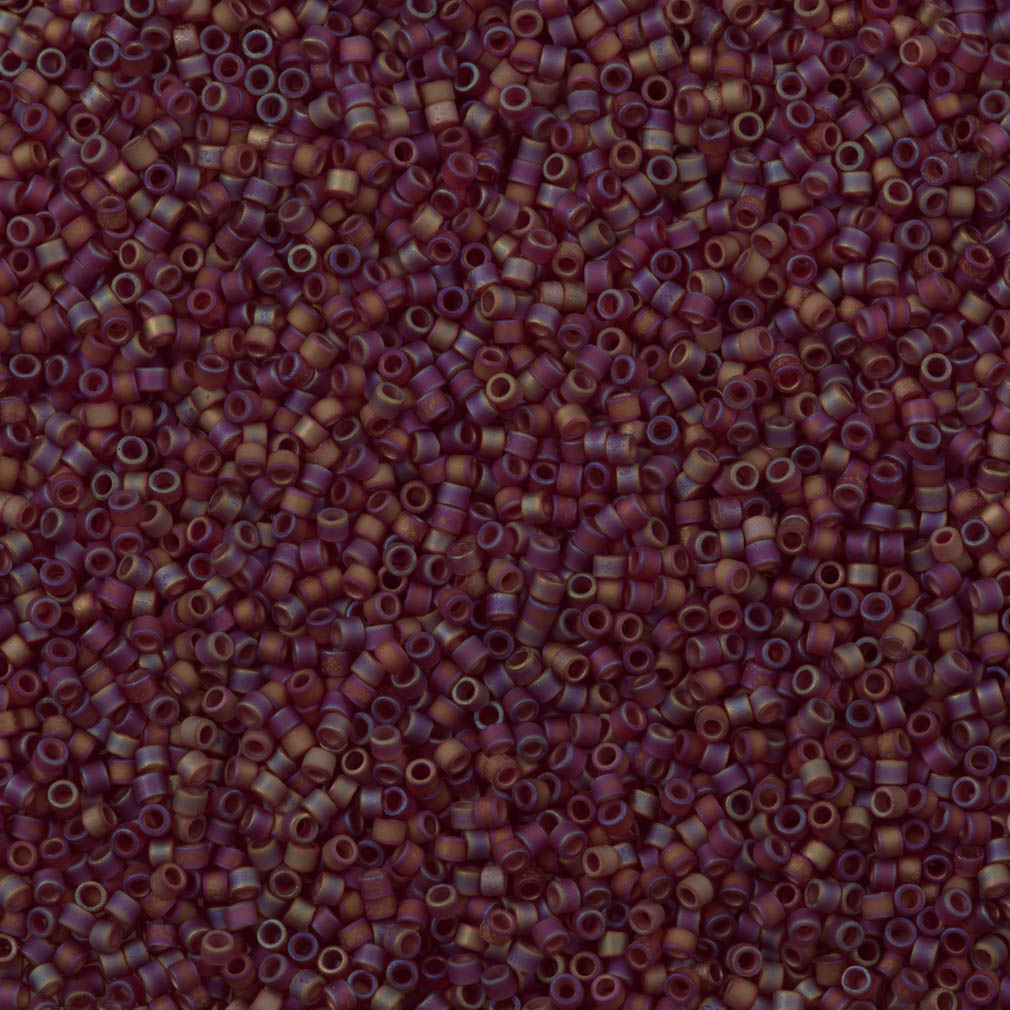 Miyuki Delica Seed Bead 11/0 Matte Transparent Ruby AB 7g Tube DB867