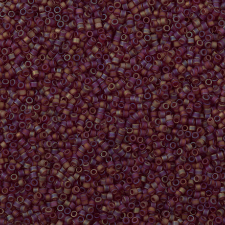 Miyuki Delica Seed Bead 11/0 Matte Transparent Ruby AB 7g Tube DB867