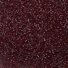 25g Miyuki Delica Seed Bead 11/0 Transparent Ruby Luster DB1222