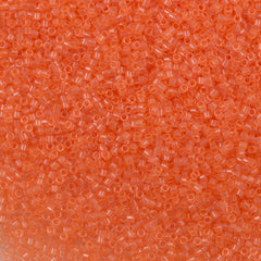 25g Miyuki Delica Seed Bead 11/0 Crystal Glazed Tangerine DB1411