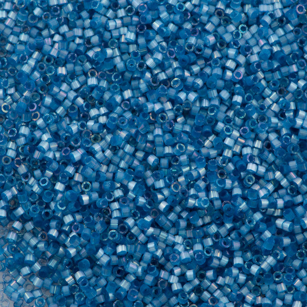 25g Miyuki Delica Seed Bead 11/0 Dyed Dusk Blue Silk Satin DB1811