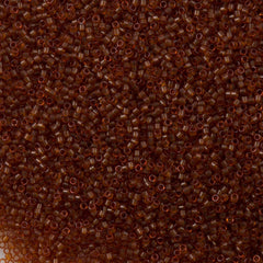 25g Miyuki Delica Seed Bead 11/0 Transparent Dark Amber DB709