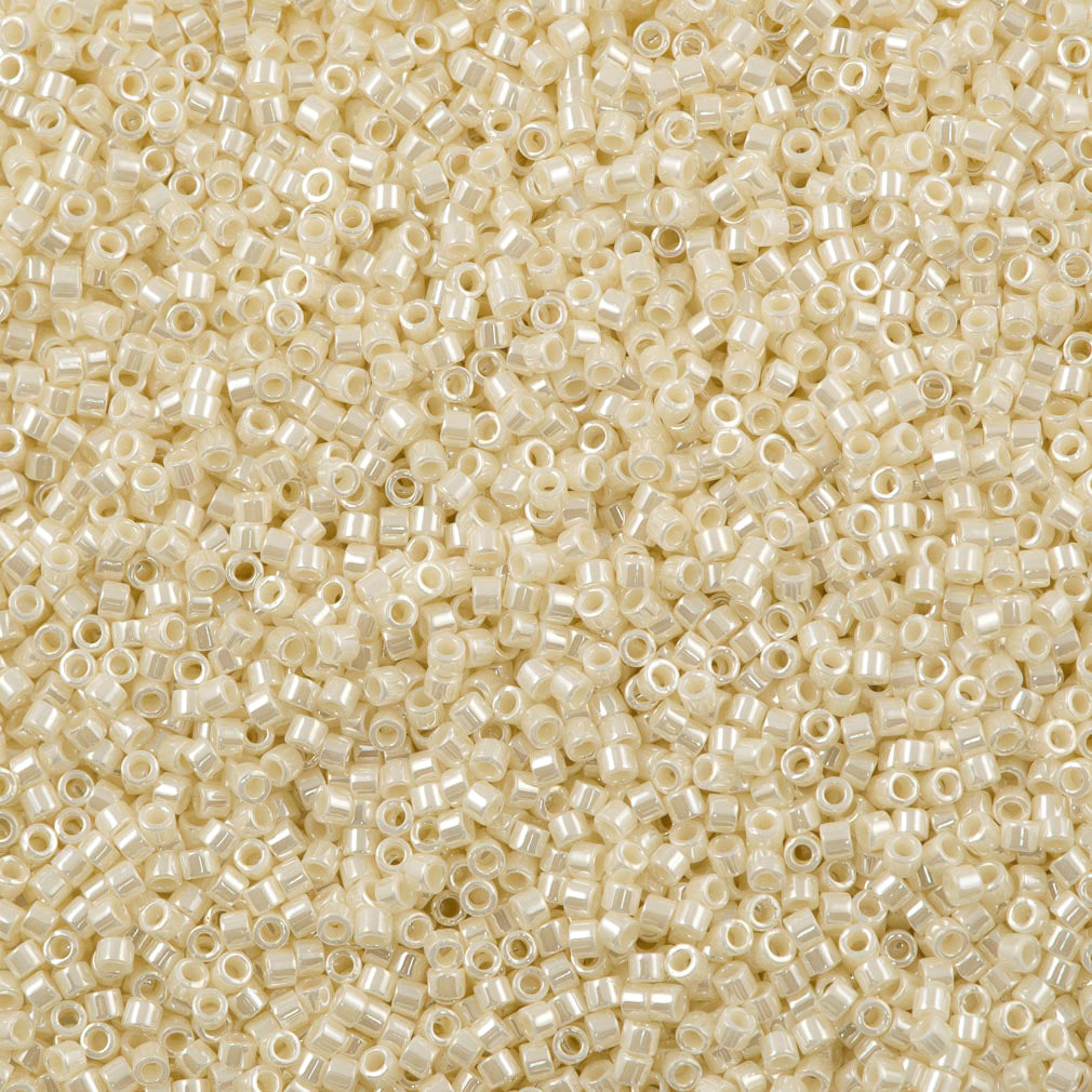 Miyuki Delica Seed Bead 11/0 Crystal Ivory Ceylon 2-inch Tube DB1900