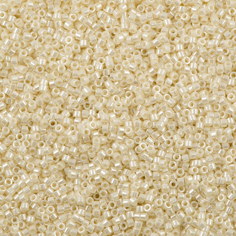 Miyuki Delica Seed Bead 11/0 Crystal Ivory Ceylon 2-inch Tube DB1900