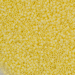 25g Miyuki Delica Seed Bead 11/0 Duracoat Dyed Opaque Light Lemon Ice DB2101