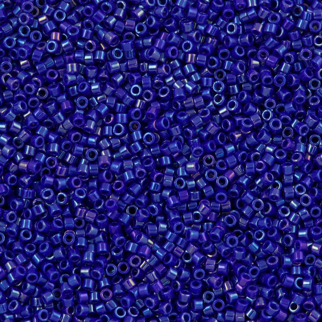 25g Miyuki Delica Seed Bead 11/0 Opaque Blue AB DB216