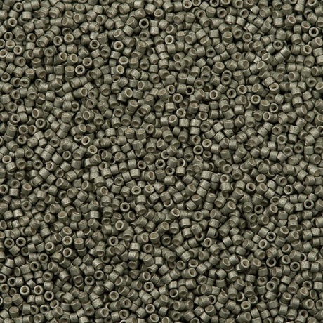 25g Miyuki Delica Seed Bead 11/0 Galvanized Matte Aloe DB1170
