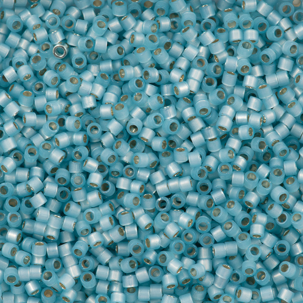 DB1576 - 11/0 Miyuki Delica Seed Beads - Opaque Sea Opal AB, DB-1576 Miyuki  Delica Beads - 5 Grams - Miyuki Delica 1576 Sea Opal