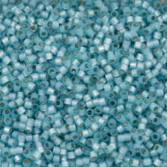 Miyuki Delica Seed Bead 11/0 Opal Silver Lined Dyed Baby Blue 2-inch Tube DB628