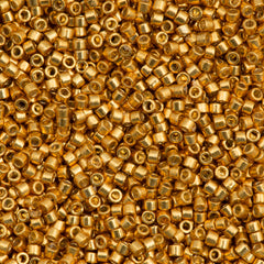 Miyuki Delica Seed Bead 10/0 Duracoat Galvanized Yellow Gold 7g Tube DBM1833
