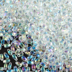 Miyuki Long Drop Seed Bead Transparent Crystal AB 10g (250)