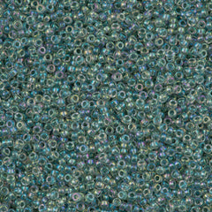Miyuki Round Seed Bead 15/0 Inside Color Lined Sea Foam AB 2-inch Tube (263)