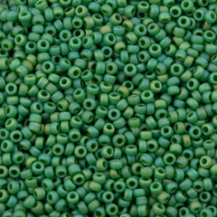 Miyuki Round Seed Bead 11/0 Opaque Jade Matte AB 22g Tube (411FR)