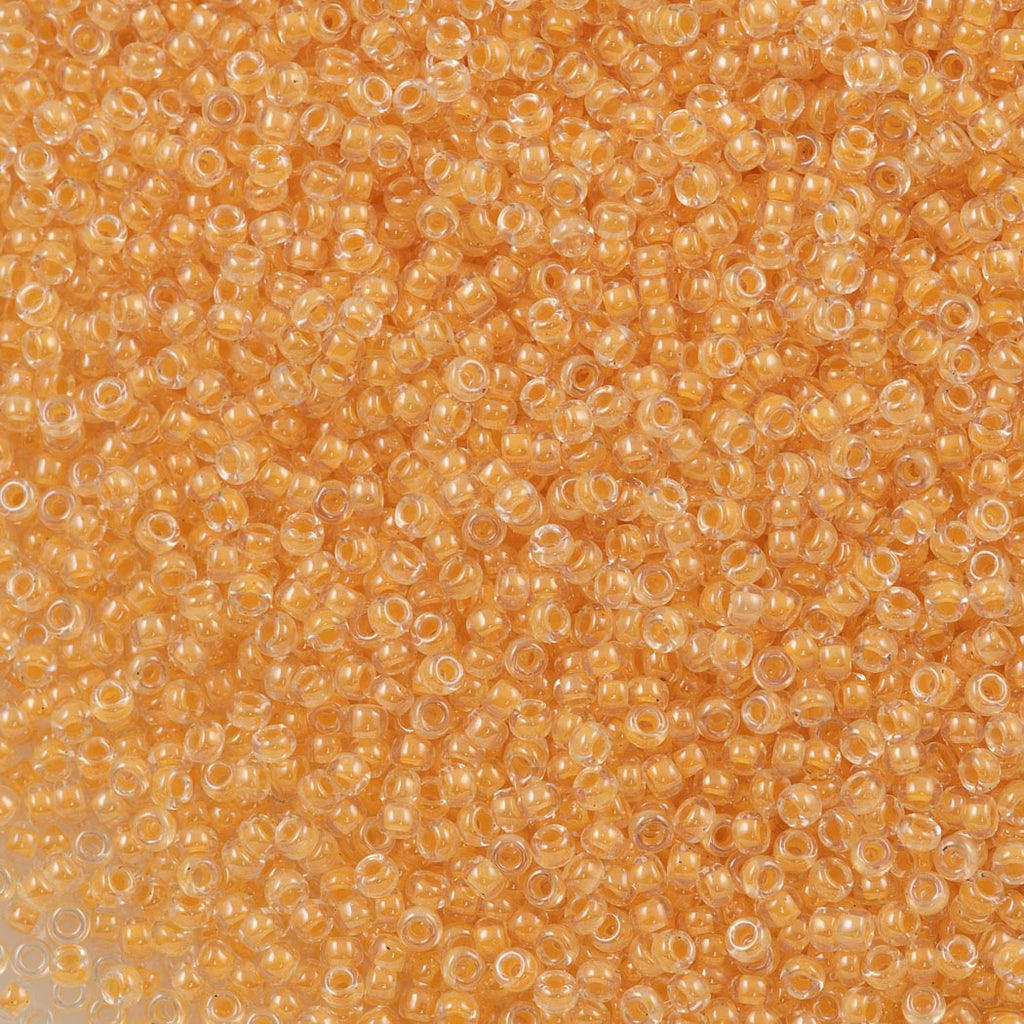 50g Miyuki Round Seed Bead 11/0 Inside Color Lined Canary Yellow (202)