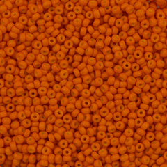 8g Miyuki Round Seed Bead 11/0 Opaque Matte Fall Orange (2042)
