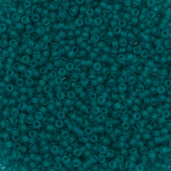 Miyuki Round Seed Bead 11/0 Transparent Matte Teal 22g Tube (2405F)